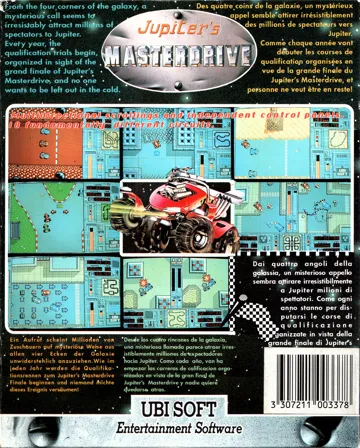 Jupiter's Masterdrive box cover back